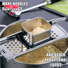 Premium Grade Stainless Steel Spaetzle Maker with Comfort 11 x 33cm, Sliver