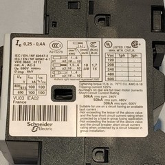 Telemecanique GV2ME03 0.25-0.40A Motor Starter Circuit Breaker w/ GVAN11 Aux Con