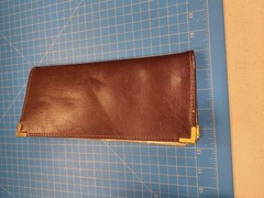 Vintage Cambridge Mead 33072 Business Card Organizer Book Holder Wallet Brown
