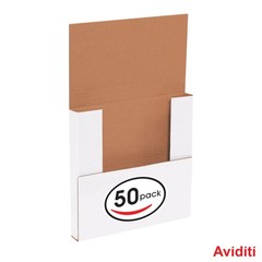 Mailer Boxes Medium 10 1/4″L x 8 1/4″W x 1 1/4″H 50-Pack – Corrugated Cardboa…