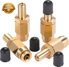4 PCS 1/4″ Inflation Schrader Valve with Push to Connect for 1/4″ OD Air Line