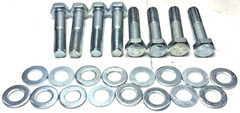 307A ZINC PLATED STEEL BOLT SIZE 5/8IN-10X4-1/8IN WASHERS ID 7/8IN LOT OF 32