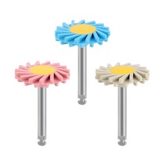 Dental Zirconia Ceramic Polishing Wheel Kit RA 2.35mm Rubber with Diamond Burs
