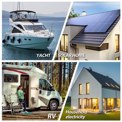 POERUNI 12V 100Ah Lithium LiFePO4 Battery 8000+ Deep Cycle for Solar RV Marine
