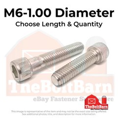 M6-1.00 Metric Stainless Steel A4-70 Socket Cap Screws (Choose Length & Qty)