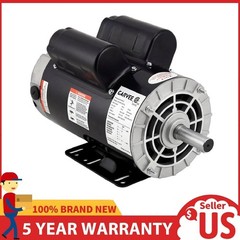 3HP SPL Air Compressor Electric Motor 230V 3450RPM 56 Frame Dual CW/CCW Rotation