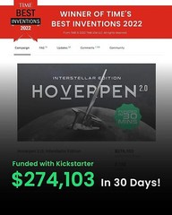 Novium Hoverpen 2.0 Interstellar Edition – 1 Count (Pack of 1), Space Black