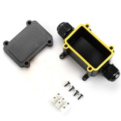3x Outdoor IP68 Waterproof Junction Box 2-Way 6-11mm Wire Range Cable Connector