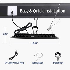 6 Pack 200W UFO LED High Bay Light – 21000 Lumens for Indoor/Outdoor Use