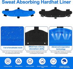 Hard Hat Sweatbands, Sweat Band for Safety Helmet, Washable Reusable Hardhat
