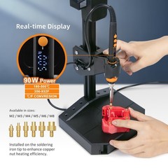 Mintion Heat Set Insert Press Tool 90W Digital Iron M2-M8 for 3D Printed Parts