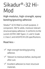 Sikadur 32 Hi-Mod Epoxy Adhesive