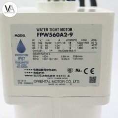 Oriental Motor FPW560A2-9 Gear Motor 100V 1.16/1.17A 1200/1450r/min
