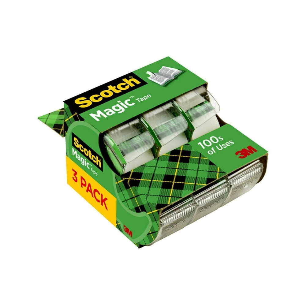 Scotch Invisible Matte Finish Magic Tape with Dispensers 3/4 Inches x 300 Inches