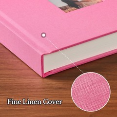 Pssoss 8 x 8 Inch DIY Scrapbook Album 40 Pages 8 x 8 40 Pages, Pink