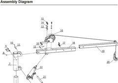 1100 lbs Pickup Truck Crane Hoist Crane 360° Swivel Hoist Lift with Manual Winch