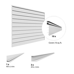 Proslat Charcoal 4×4 Slatwall Panels Garage Organization