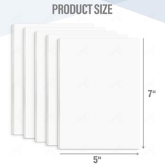 Golden State Art White Foam Boards 25 Pack 5X7 Foam Core Board 1/8 Thick Acid