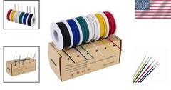Versatile 22 AWG Solid Wire Set – 6 Colors, 30ft for Easy Electronics Projects