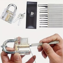1 Set Transparent Padlock Teaching Model for Lock Structure Learning Classes Kit