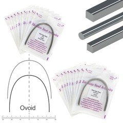 Orthodontic Stainless Steel NITI Arch Wire Round Rectangular Ovoid Natural U/L