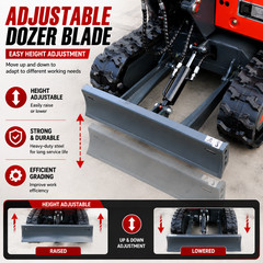 1.4Ton Mini Excavator Kubota EPA Hydraulic Thumb 5Attachments US Stock Free Ship