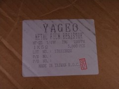 Lot of 50 MFR-25FRF-1K50 Yageo Metal Film Resistor 1.5k Ohm 1% 250mW 1/4W Axial