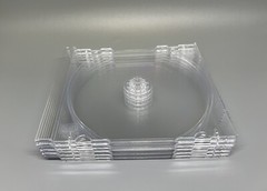 10 PCS NEW STANDARD CD CLEAR TRAY WITH CDA, REINFORCED HUB, KC02PK-R-HUB-CDA