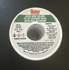 Oatey 50/50 Wire Solder 1 Lb. / 16 Oz – 0.125” Diameter – #20015