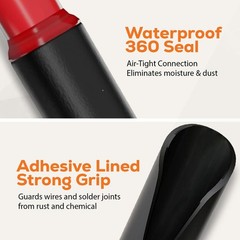 1/2″ 12.7mm 3:1 Heat Shrink Tubing, Dual Wall Adhesive Lined Wire Shrink Wrap…