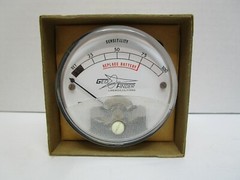 Vtg GEO FINDER Above All Metal Detector Sensitivity Battery Meter 221PL 0-200 uA