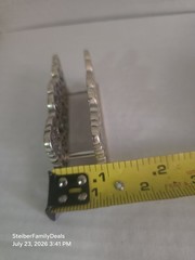 Brighton Scroll Office Business Card Holder Geneva Collection Silver Plated