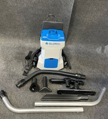 GLOBAL INDUSTRIAL Cordless Backpack Vacuum, HEPA, 1-3/8 Gallon Cap. 641850*