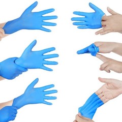 Synmax Vinyl Exam Gloves X-Large Blue Case of 1000 BMPF-3004