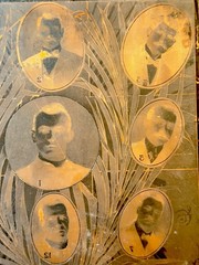 Antique Copper Printing Plate Portrait Collage Letterpress Print Block c1900