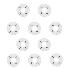 10 PC Rack Divider Size L Large White Round Ring Sizing Hanger Retail Lalbel