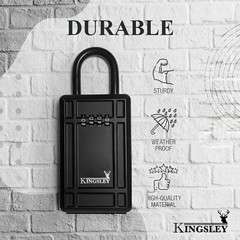 Key Lock Box Large Capacity Key Storage Box Resettable Code Indoor Outdoor KL313
