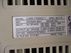 Yaskawa GPD 506/P5 AC Drive CIMR-P5M4011 20HP 3Ph w/ Keypad Used