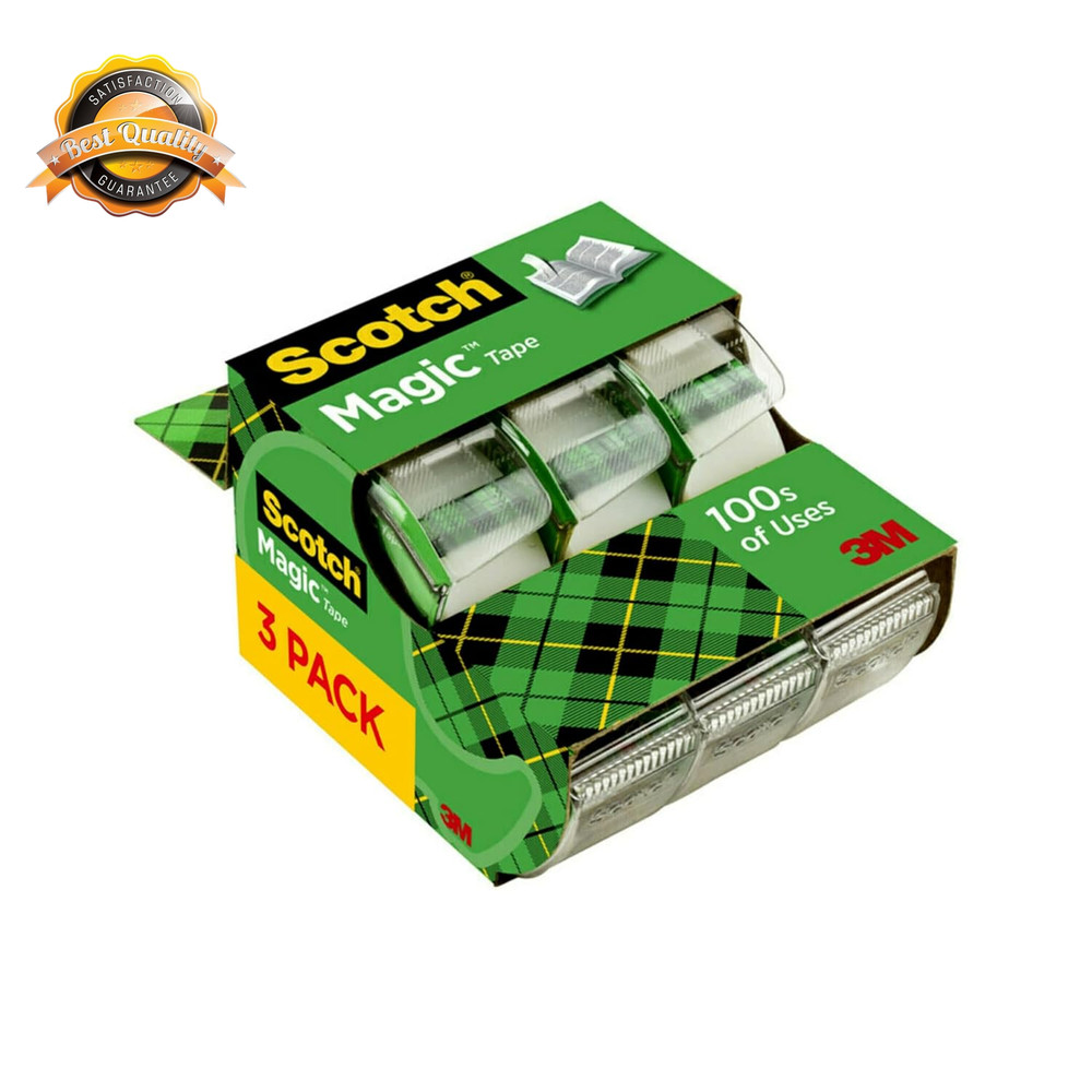 Scotch Invisible Matte Finish Magic Tape with Dispensers 3/4 Inches x 300 Inches