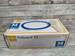 MEDLINE FITGUARD ES Stretch Vinyl Exam Gloves *1 Box* Size: MEDIUM *Manf: 10/21*