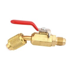 1/4″ SAE Angled Small Ball Valve 3PCS AC Refrigerant Charging Hoses