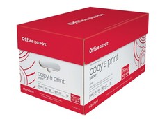 Office Depot Copy Print Paper 20 lb 8.5 x 11 Case of 10 Reams 5000 Sheets