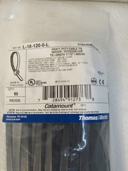 Thomas & Betts Heavy Duty Cable Ties 50 Pack Black L-18-120-0-L 7TAG054410R0009