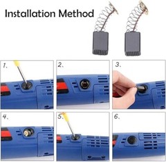 10 PC Electric Carbon Brush Motor for Power Tool 153# (0.256″ x 0.531″ x 0.709″)