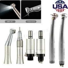 Kit de pieza de mano turbina fibra óptico dental LED de alta y baja velocidad