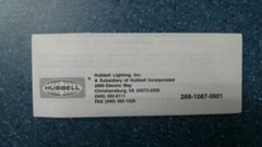 Hubbell Lighting Inc Brackets Kit With Screws 268-1087-9901, FREE SHIPPING