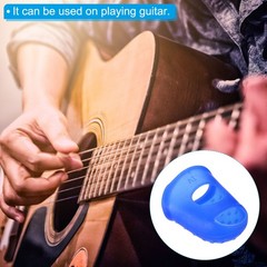 15 x Rubber Finger Tips Silicone Thumb Fingertip Covers Thimble Blue XL Size