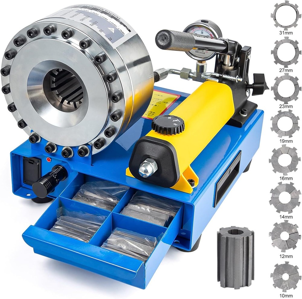 Hydraulic Hose Crimper Pipe Clamping Machine With 8 Sets Dies 10mm-30mm 5600KN