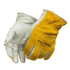 12 Tillman 1414 Grain Pearl Cowhide Split Leather Drivers Protective Work Gloves