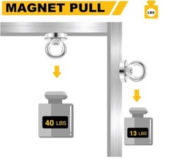 Fishing Magnetic Hooks hanger 40 60 N52 100 lbs Heavy Duty strong magnet set lot